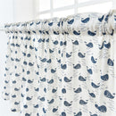 Short Curtain Shading Curtains Home Decor for Window Screen (Sea Whale)