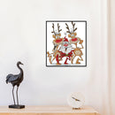 Partial Cross Stitch 14CT Santa and Reindeer Counted DIY Xmas Embroidery Newly
