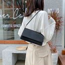 Casual Women PU Leather Handbags Portable Travel Solid Flap Totes Shoulder Bags