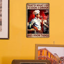Chef Drink Red Wine Retro Rectangular Iron Painting Sign Plaque Poster Art