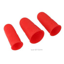 Anti-slip Hot Glue Gun Finger Caps Silicone Finger Cover Sleeve (Red 3pcs) Newly