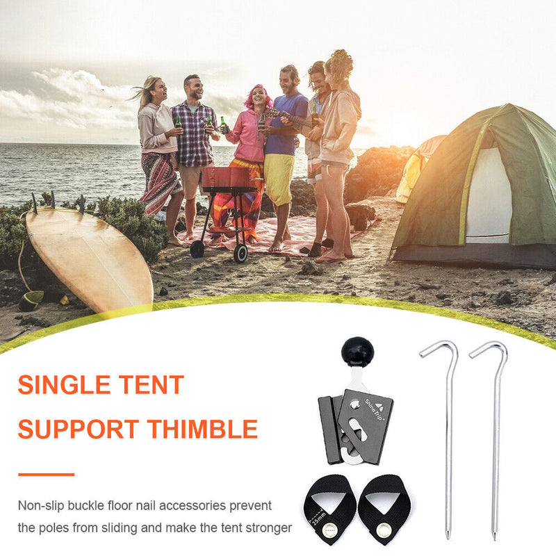 Tent Canopy Strut Pole Thimble Adjustable Top Support Connector (Black1set)