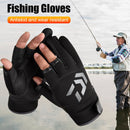 3-Finger Cut Unisex Arrow Fishing Gloves Non-Slip Angling Gloves (Gray) Newly