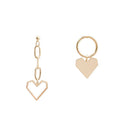 Personality Gifts Asymmetric Chain Love Earrings Geometric Dangle Earrings