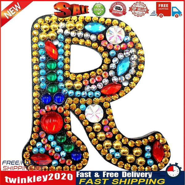 DIY Key Chain Diamond Painting Letters Women Bag Keyring Pendant Gift (R) Newly