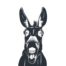 Animal Fence Metal Peeping Silhouette Donkey Cow Standing Art Statues (A) Newly