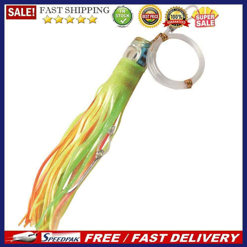 Octopus Squid Fishing Lures Soft Skirt Baits Tuna Trolling Seawater (C)