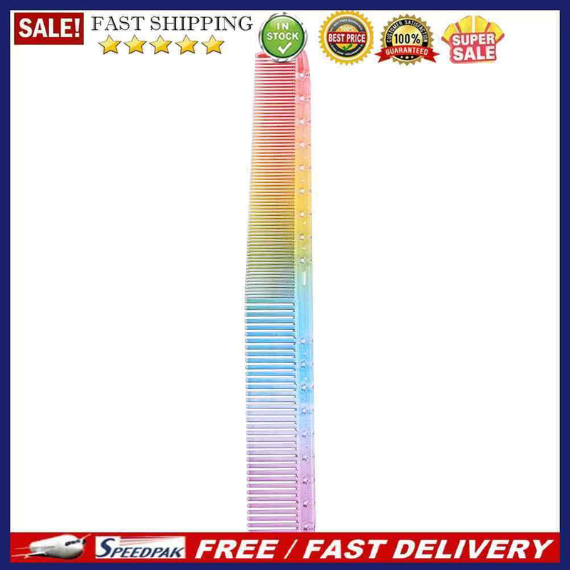 Haircut Hairdresser Comb Heat Resistant Colorful Rainbow Comb Hairdressing To