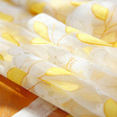 Chic Leaf Type Tulle Door Window Curtain Rural Leaf Design Curtain Yellow