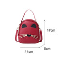 Women PU Leather Crossbody Messenger Bag Cartoon Cute Korean Shoulder Backpack