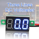 0.36inch LED Digital Voltmeter DC0-100V Three Line Volt Meter(Blue) Newly