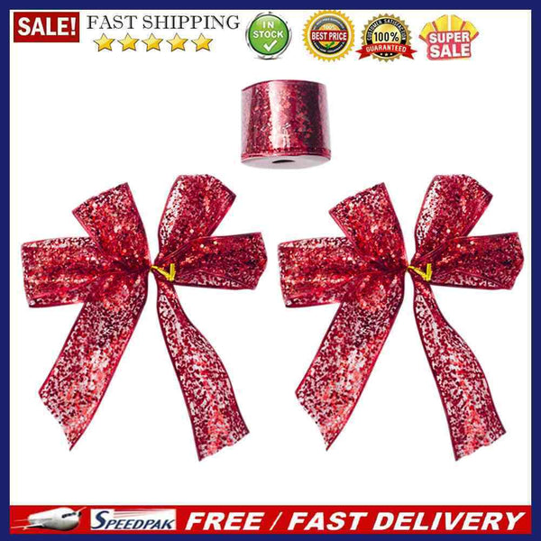 1 Roll Christmas Gifts Ribbon DIY Decorative Ribbon for Party Home Wedding Decor