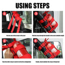 Adjustable Roll Bar Fire Extinguisher Holder Belt for Jeep Wrangler (Red) Newly