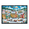 Town Snow Scene 11CT Stamped DIY Embroidery Full Cross Stitch Home Decorati