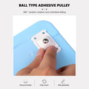 4pcs Stainless Steel Self-Adhesive Universal Pulley Caster Pulleys (White)