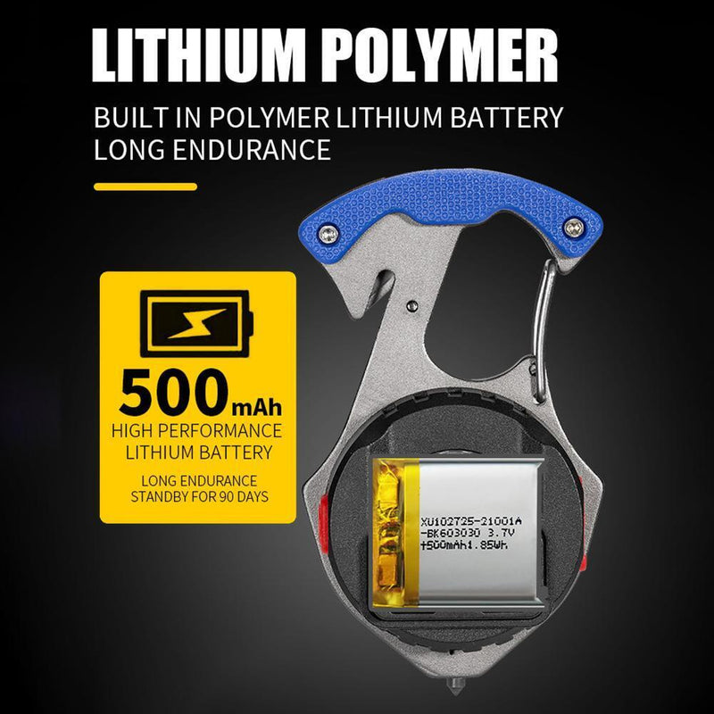 Multifunction COB LED Flashlight Camping Screwdriver Keychain Lamp (Blue)