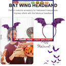 Bat Wings Evil Headpiece Non Slip Funny Hairband Photo Props for Halloween Pa