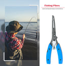 Stainless Steel Fishing Pliers Fishing Line Cutter Hook Remover (Blue) Newly