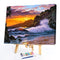 Painting By Numbers DIY Seaside Sunset Canvas Oil Art Picture for Home Decor Kit