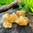 MEXICAN CITRINE CALCITE PIECES.1 PIECE.HEALING CRYSTAL calcite H9T4 O5N8 Q6Y1