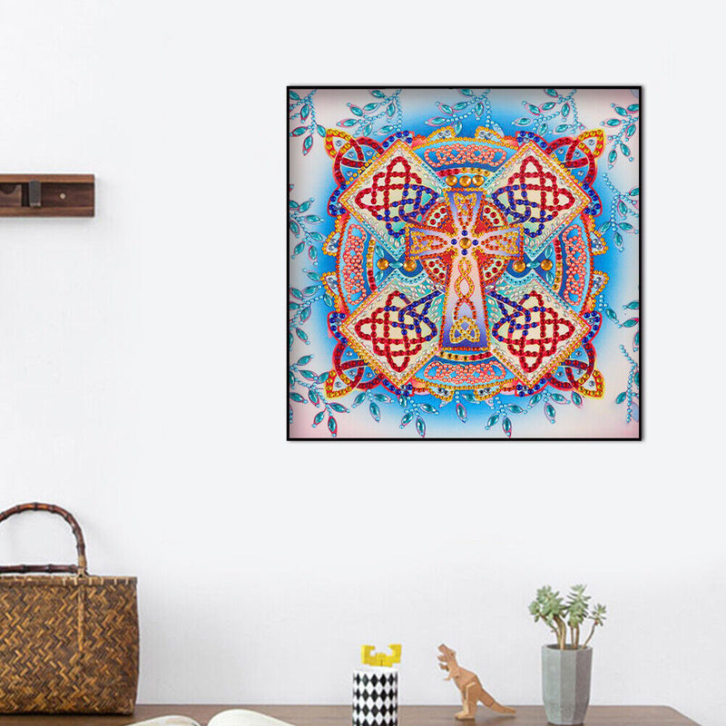 DIY 5D Mandala Flower Part Drill Special Shape Diamond Painting Kit (UP100)