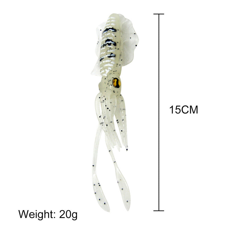 15.5cm 15g Squid Sea Fishing Lures Crankbait Artificial Soft Bait Fishing Tac
