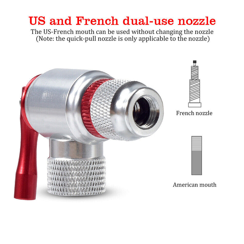 Portable Bicycle CO2 Cylinder Pump Gas Nozzle Fast Inflator Adapter (A) Newly