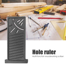 Woodworking Scribe Mark Line Gauge Cross-Out Carpenter Angle Ruler (Black)