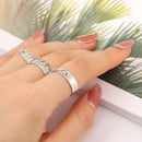 2Pcs Women Adjustable Multi-Layer Open Hip Pop Jewelry Finger Rings Punk