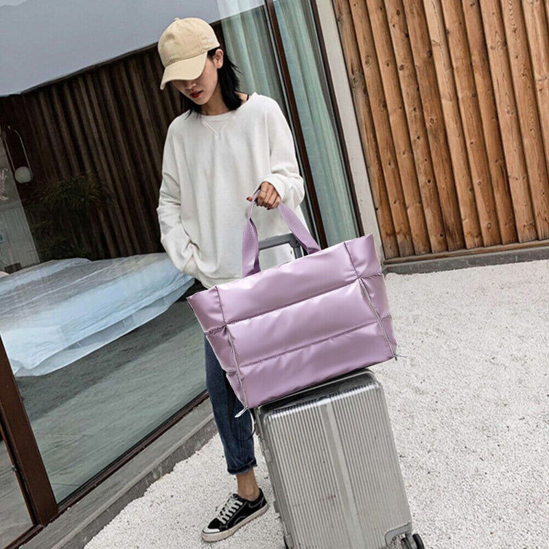 Dry-Wet Separation Yoga Handbag Large Capacity Multifunctional Bag (Purple)