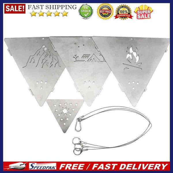 Stainless Steel Camping Picnic Burning Stoves Campfire Hanging Triangle Sto