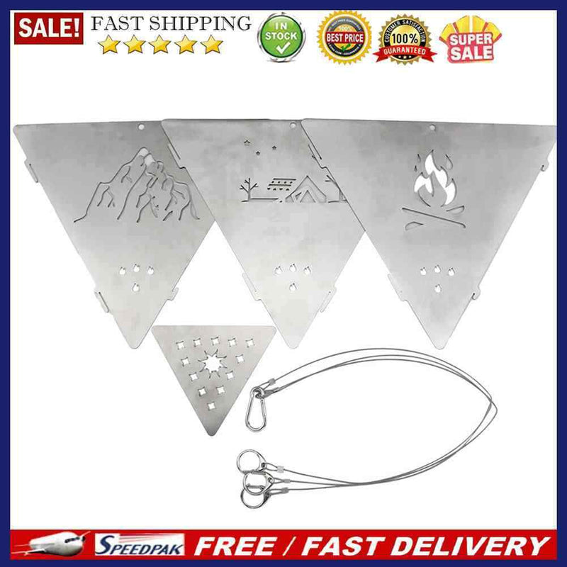 Stainless Steel Camping Picnic Burning Stoves Campfire Hanging Triangle Sto