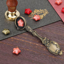 Portable Retro Fire Color Seal Paint Spoon Wood Handle Melting Stamp Metal