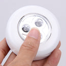 3 LED Battery Powered Stick Tap Touch Lamp Light Wall Kitchen Closet Lighti