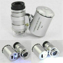 60X Zoom LED Magnification Pocket Microscope Jewelry Magnifier Q9O3 R5O6 M5K7