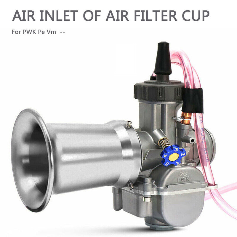 50mm CNC Velocity Stack Intake Trumpet for PWK 21mm 24mm 26mm 28mm 30mm Carb