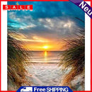 Full Embroidery Printed 3 Strand 11CT Sunset by Sea Kit Stamped DIY Cross Stitch