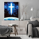 11CT Full Cross Stitch Shining Cross Stamped DIY Embroidery Kits Cotton Thread