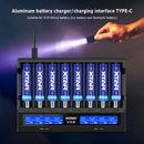 VC8 LCD Display 8 Bays Smart Battery Charger 18650 21700 AA AAA Battery Charger