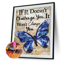 5D DIY Diamond Painting Kits Words Butterfly Full Square Drill Wall Art Cra