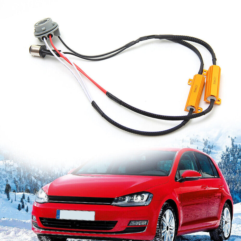 2pcs 50W LED Automobile Brake Turn Signal Light Load Resistor Fix Error Flash