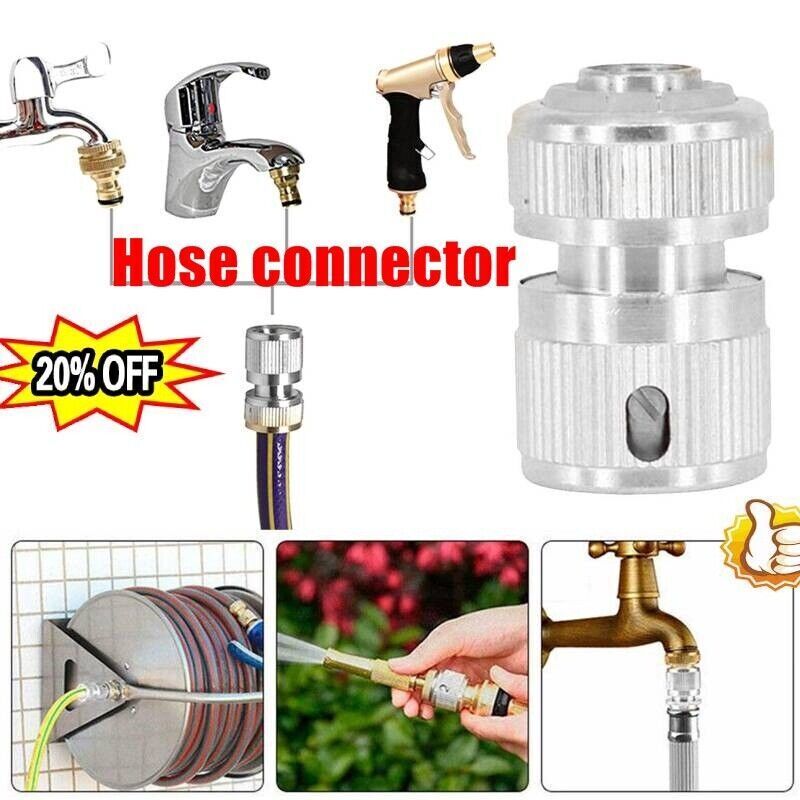 1/2" Garden Hose Quick Connect Water Hose Fit Brass Female-Male Connector T3I9
