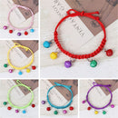 Collar Adjustable Cat Dog Collar With Colorful Bell Cat Collars Handmade Weave
