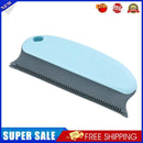Dog Cat Pet Hair Remover Manual Cleaning Brush for Carpet Beds (Light Blue)