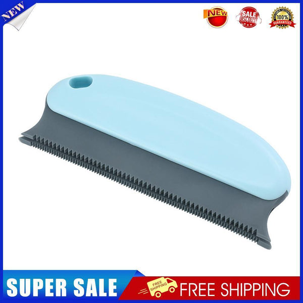 Dog Cat Pet Hair Remover Manual Cleaning Brush for Carpet Beds (Light Blue)