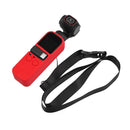 Silicone Case Cover + Neck Hand Strap for DJI Pocket 2 Accessories (Red) Newly