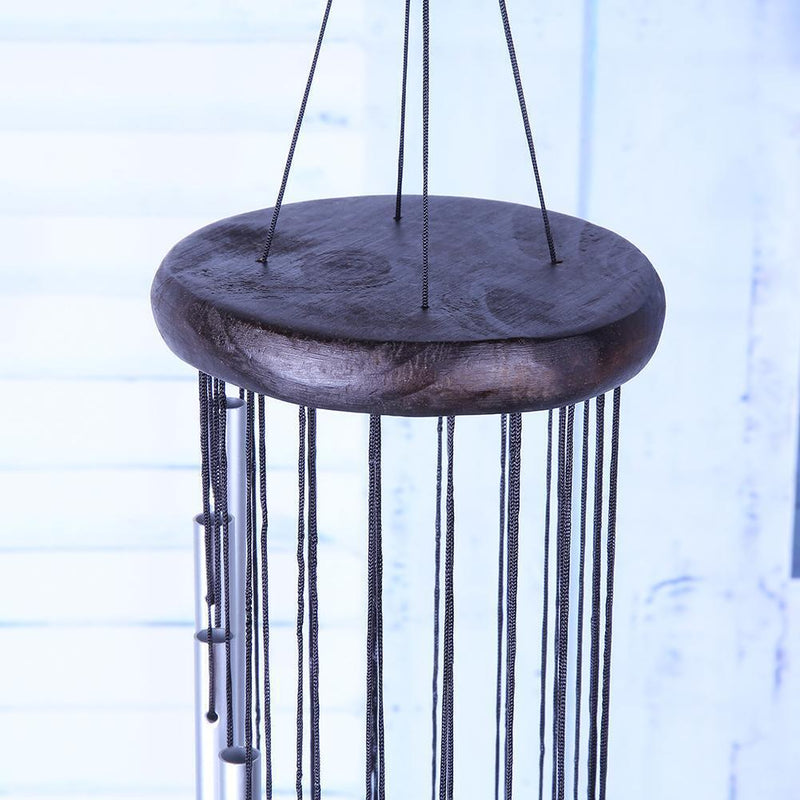 18 Tubes Wind Chime Yard Garden Outdoor Living Wind Chimes Decor (Silvery)