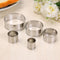 6pcs Stainless Steel Round Sugar Cutting Die Fondant Cake Mold Decor Tool