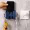 Punch Free Wall Storage Box Remote Control Phone Charging Holder (Blue) Newly