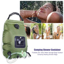 Outdoor Camping Water Storage Bag Portable Solar Shower Bath Bags (Green) Newly
